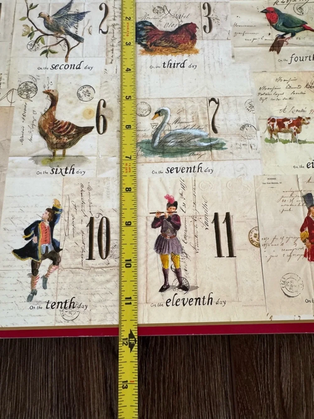 Williams Sonoma Cork Placemats 12 Days of Christmas ultra rare